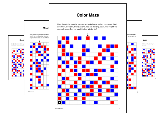 Download (PDF) Color Maze Activity for Adults - 10 Pages