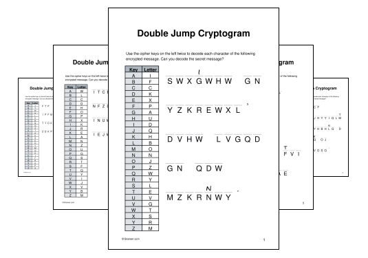 Double Jump Cryptogram