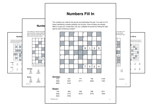 Numbers Fill In