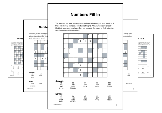 Numbers Fill In