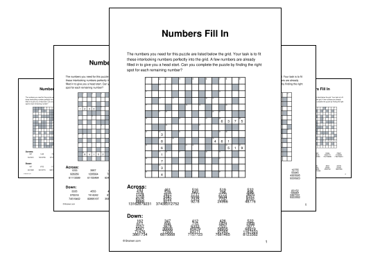 Numbers Fill In