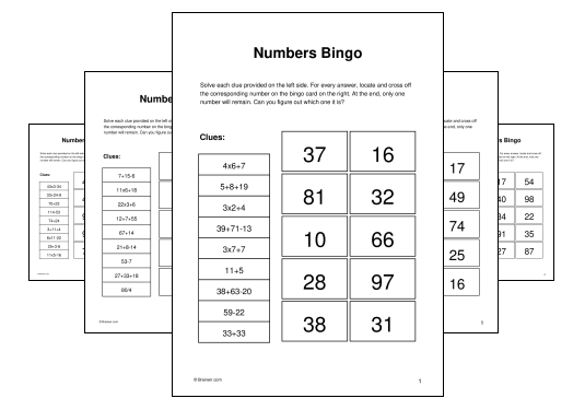 Numbers Bingo