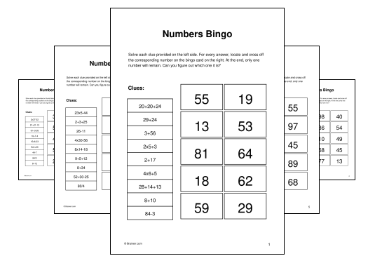 Numbers Bingo