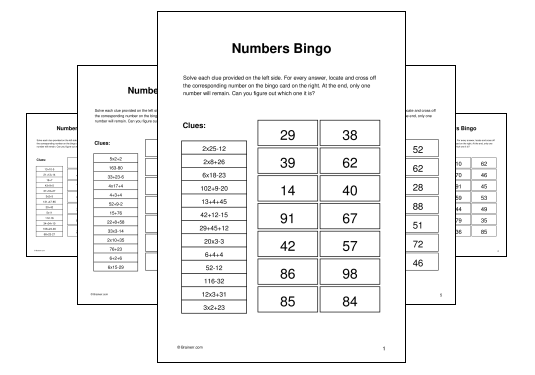 Numbers Bingo