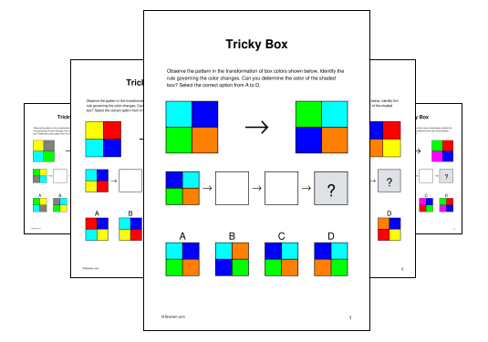 Download (PDF) Tricky Box Activity for Teens - 10 Pages