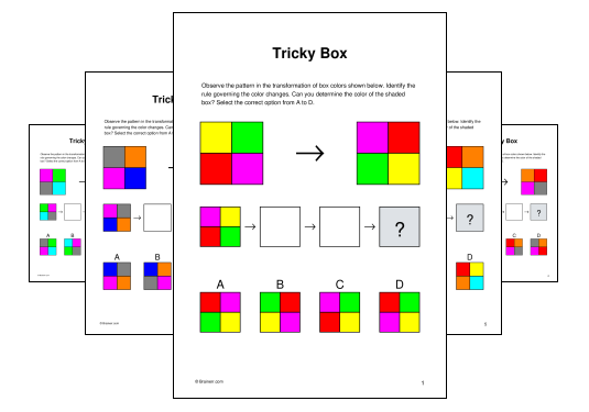 Download (PDF) Tricky Box Activity for Teens - 10 Pages